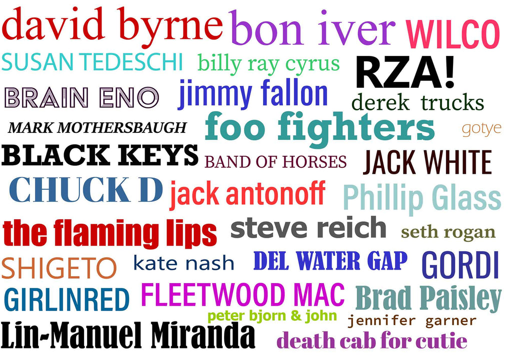 Famous musicians, actors, bands, people who love BrandNewNoise