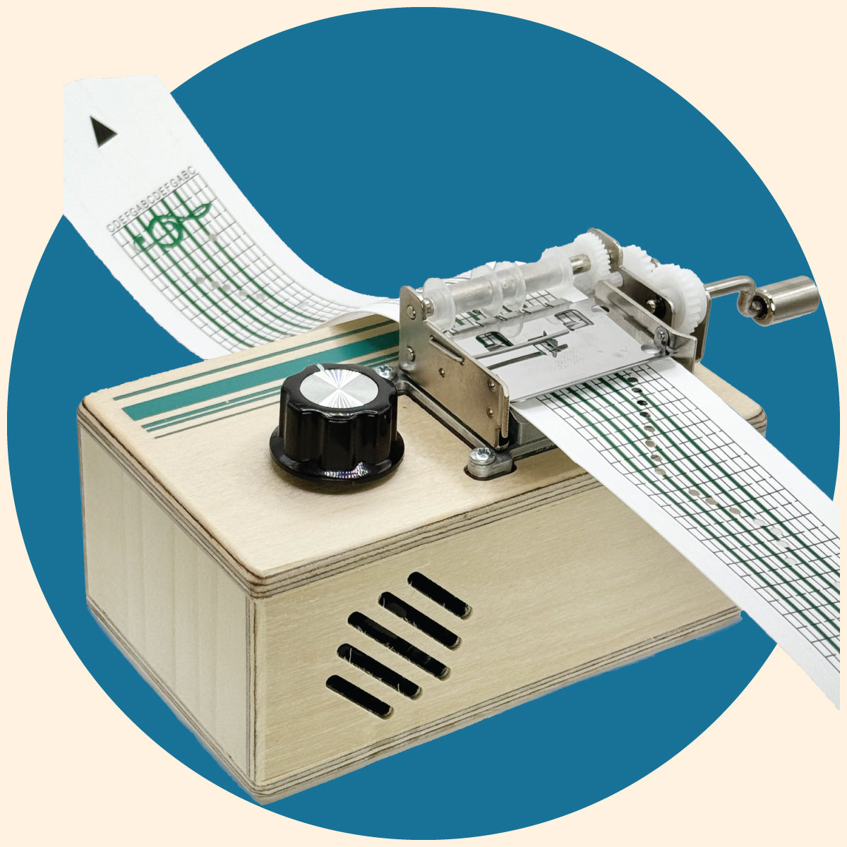 Hand Crank Music Box With Recorder & Pitch Control | BrandNewNoise