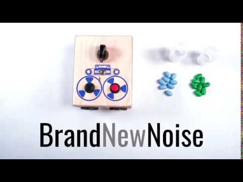 Shaka Khan by BrandNewNoise Instruments and Audio Recorders. This simple percussion instrument has record button, playback button, a knob to control the speed of your recording, and a switch to put the recording on a repeat loop