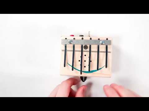 A simple battery powered kalimba that allows your to record what you play.
